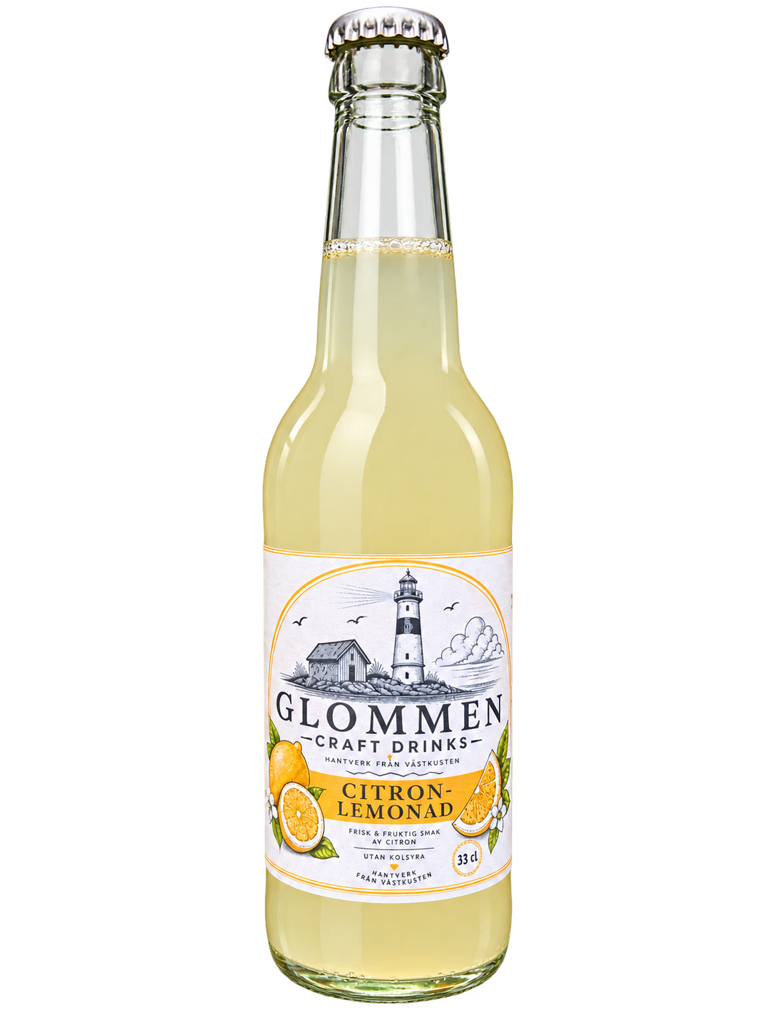 Glommen Craft Drinks alkoholfri citronlemonad, 33 cl